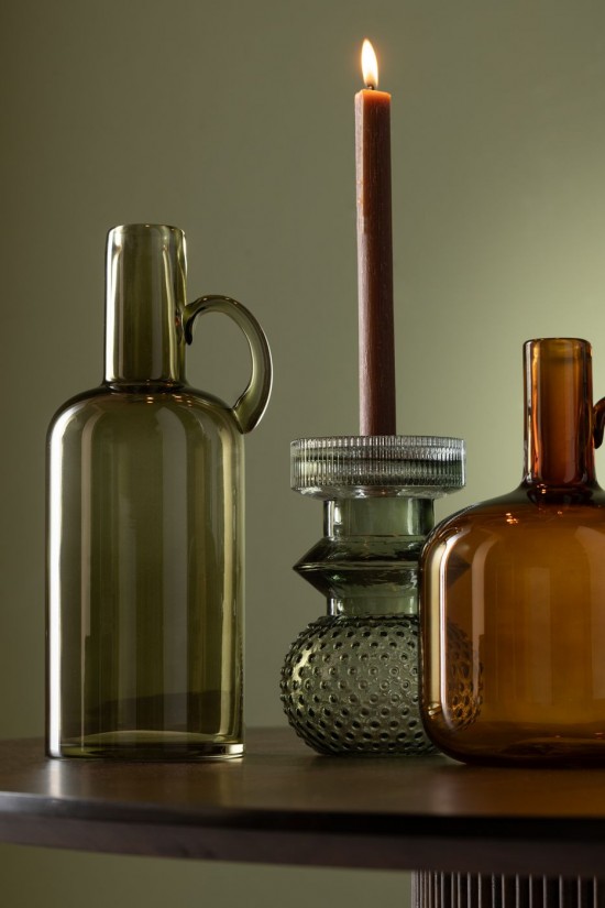 Jolipa Vase 1 Anse Verre Marron.