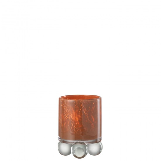 J Line Photophore Sur Boules Verre Marron JLine 48712 by Jolipa 48712.