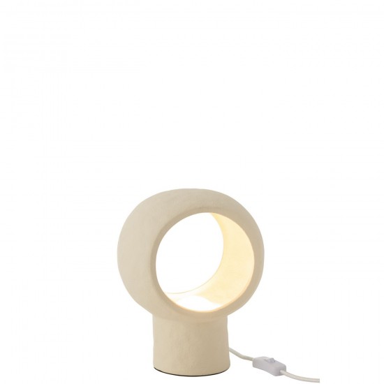 J Line Lampe Cercle Verre Globe Pierre Beige JLine 48728 by Jolipa 48728.