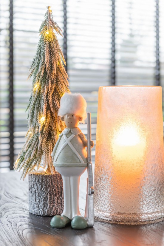 Jolipa Sapin De Noel A Led Artificiel Neige Vert Medium.