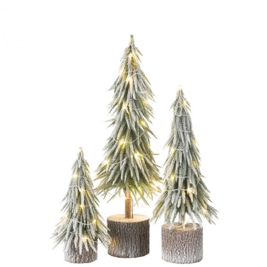 Jolipa Sapin De Noel A Led Artificiel Neige Vert Large.