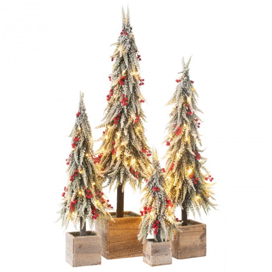 Jolipa Sapin De Noel Led Artificiel Neige Vert Rouge Extra Large.