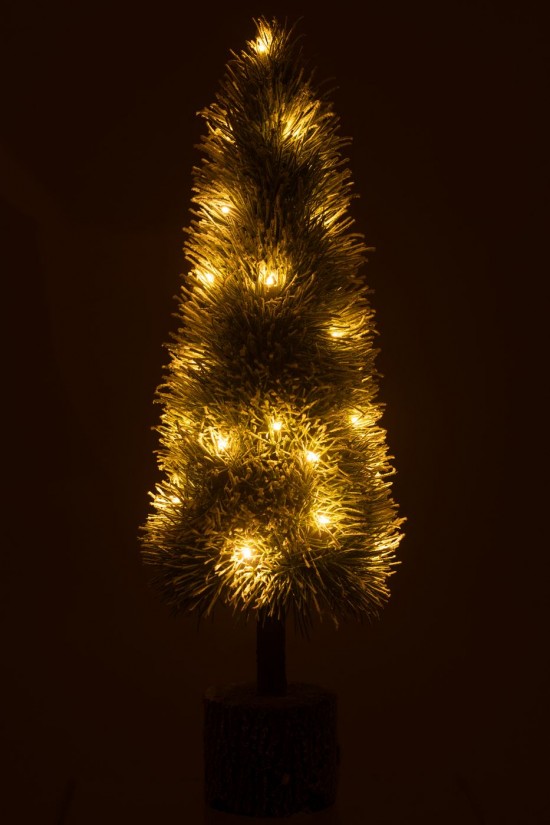 J-Line J Line arbres sapins de noel sur pied Jolipa Sapin De Noel B Led Artificiel Neige Vert Large.