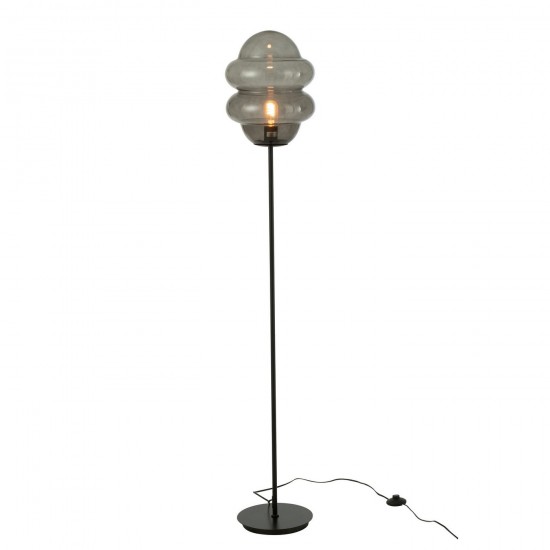J Line Lampadaire Cuillere Miel Verre Gris JLine 48797 by Jolipa 48797.
