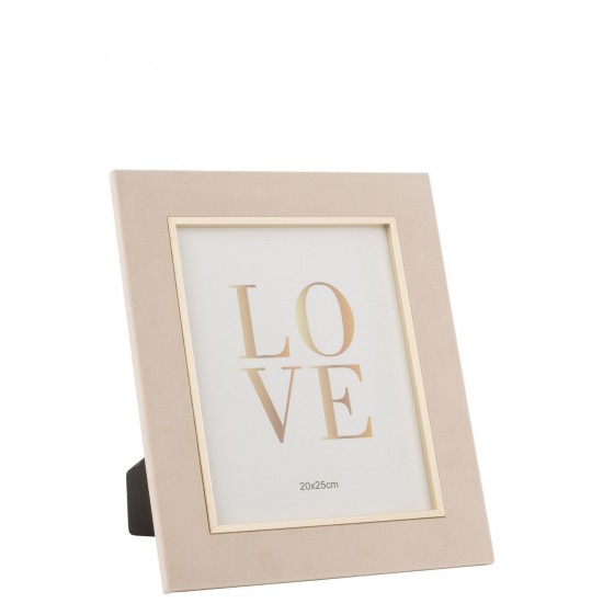 J Line Cadre Photo Dita Velours Beige Large JLine 48841 by Jolipa 48841.