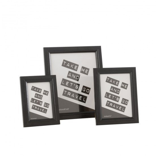 J-Line J Line Cadre photo simple Cadres photo simple Jolipa Cadre Photo Bob Mdf Noir Large.
