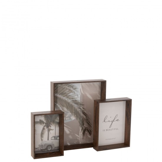 J-Line J Line Cadre photo simple Cadres photo simple Jolipa Cadre Photo Moira Mdf Marron Large.
