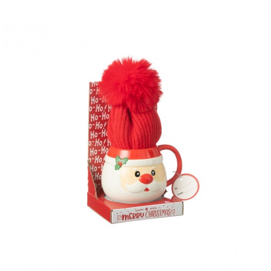 J Line Tasse Bonnet Pere Noel Boite Cadeau Ceramique Mix JLine 48860 by Jolipa 48860 Prix par pièce.