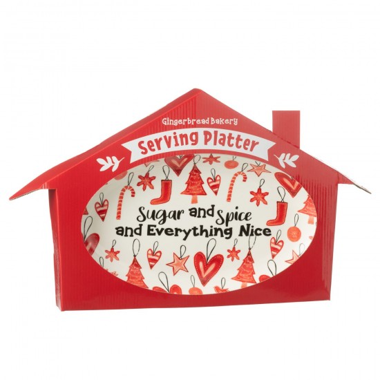 J Line Assiette Ovale Ceramique Rouge JLine 48866 by Jolipa 48866.