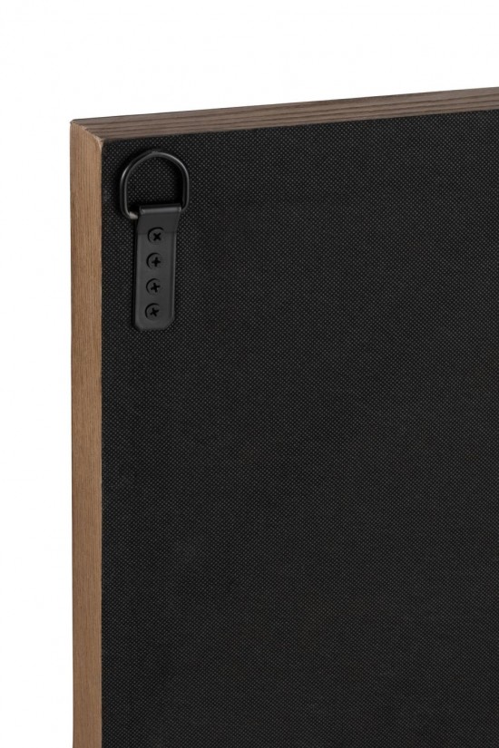 Jolipa Cadre Led Piles Carte Monde Bois Toile Marron Naturel.