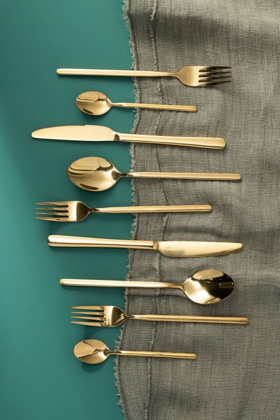 Jolipa Box Couverts B 24 Pieces Acier Inoxydable Brillant Or.