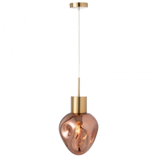 J Line Lampe Suspension Or Metal Verre Cuivre JLine 49087 by Jolipa 49087.