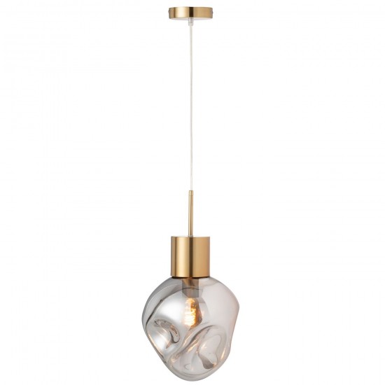 J Line Lampe Suspension Or Metal Verre Gris JLine 49089 by Jolipa 49089.
