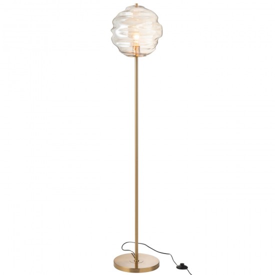 J Line Lampadaire Ruche Verre Cognac Clair JLine 49101 by Jolipa 49101.