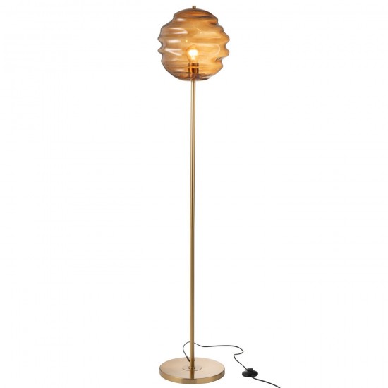 J Line Lampadaire Ruche Verre Marron JLine 49103 by Jolipa 49103.