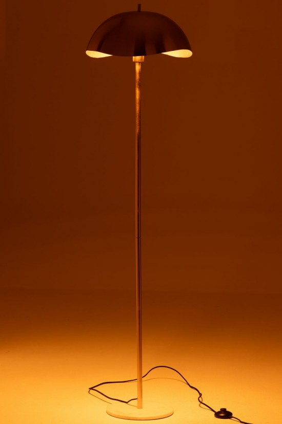 J-Line J Line Lampadaires Lampes Raides Debouts Sur Pied De Sol Jolipa Lampadaire Metal Marbre Or.