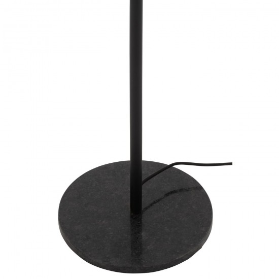 Jolipa Lampadaire Metal Marbre Noir.