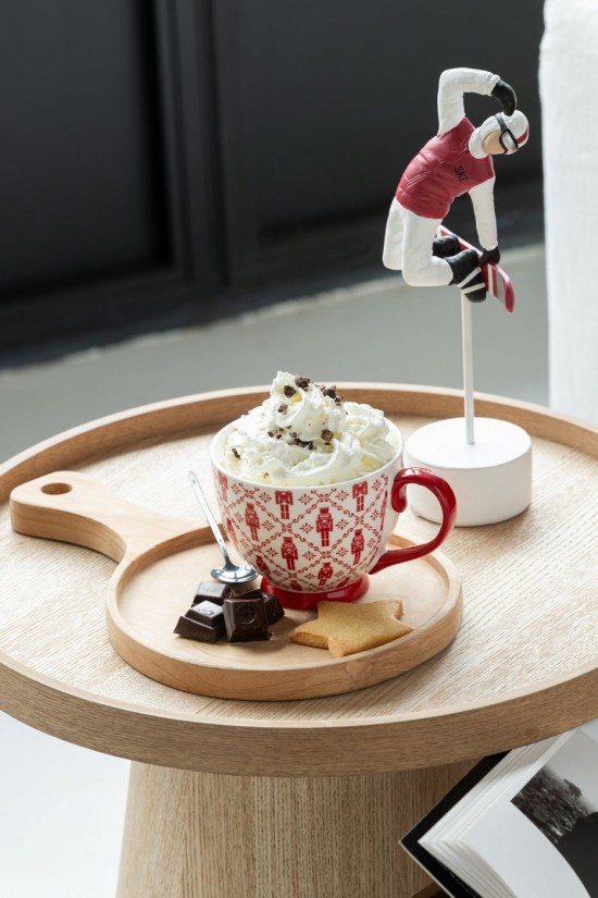 Jolipa Boite 2 Mug Casse Noisette Boite Cadeau Ceramique Rouge.