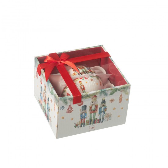 J-Line J Line série de vaisselle Jolipa Theiere Casse Noisette Boite Cadeau Ceramique Blanc.