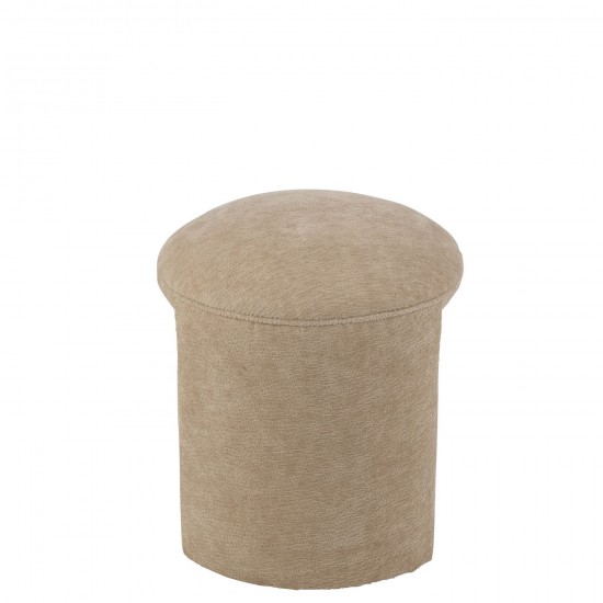 J-Line J Line tabourets ronds Jolipa Tabouret Rond Textile Beige.
