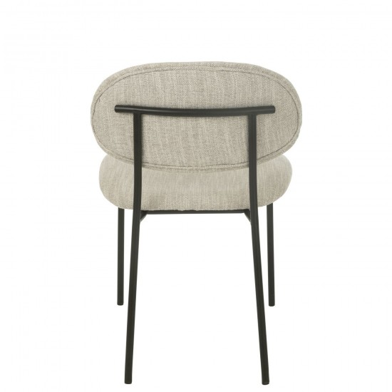Jolipa Chaise Textile Metal Beige.