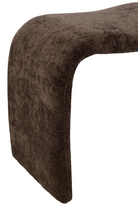 Jolipa Tabouret N Shape Textile Brun Foncé.