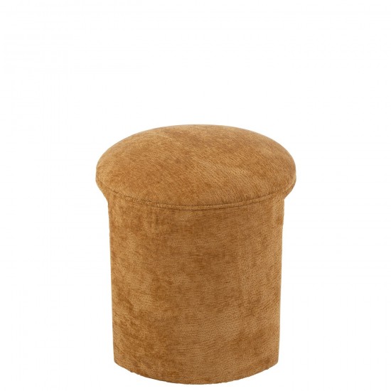 J-Line J Line tabourets ronds Jolipa Tabouret Rond Textile Ochre.