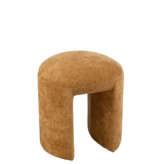 J Line Tabouret Rond Textile Ochre JLine 49454 by Jolipa 49454.