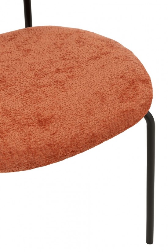 J-Line J Line chaises de repas Chaise Textile Metal Orange Rouille.
