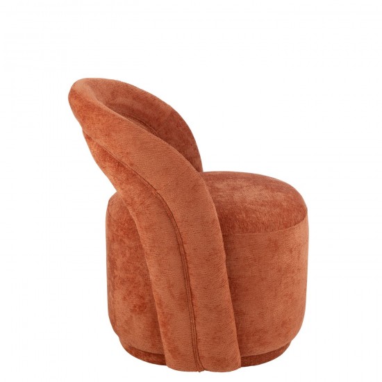 J-Line J Line chaises lounges Jolipa Accent Chaise Textile Orange Rouille.