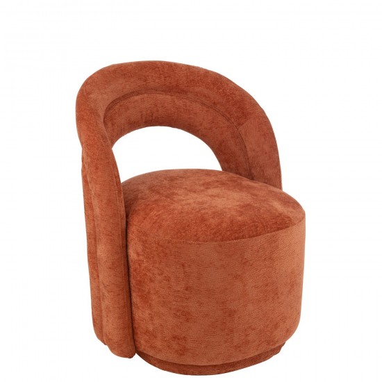 J Line Accent Chaise Textile Orange Rouille JLine 49459 by Jolipa 49459.
