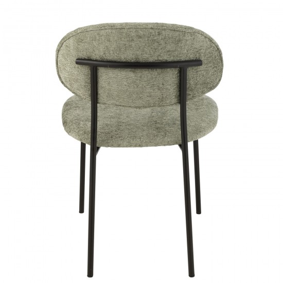 Jolipa Chaise Textile Metal Vert Menthe.