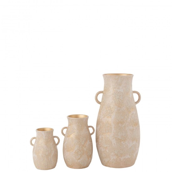 J-Line J Line amphores cruches avec 2 anses Jolipa Vase Amphore Terra Rose Gold Large.