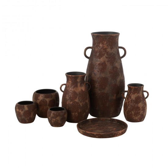 Jolipa Vase Amphore Terra Brown Rust Large.