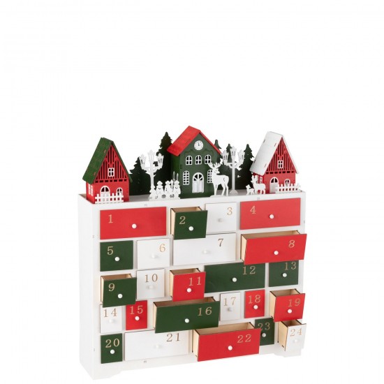 Jolipa Deco Hiver Led Armoire Maisons Bois Mix.