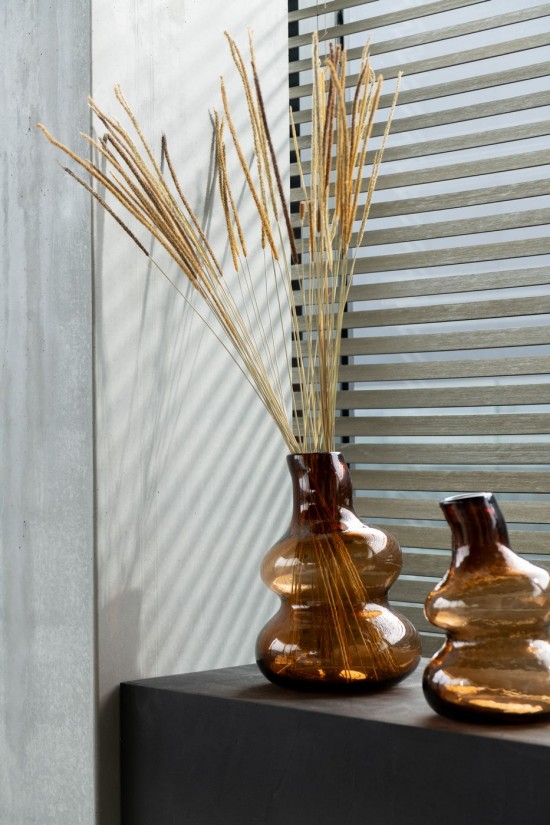 J-Line J Line Grands vases Grand vase Vases hauts Vase haut. Vase Gourde Verre Marron Small.