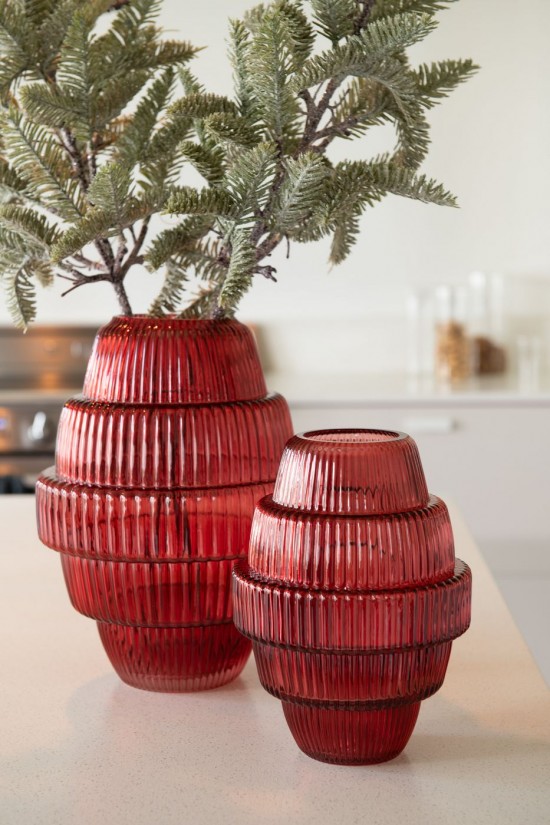 Jolipa Vase Max Verre Rouge Small.