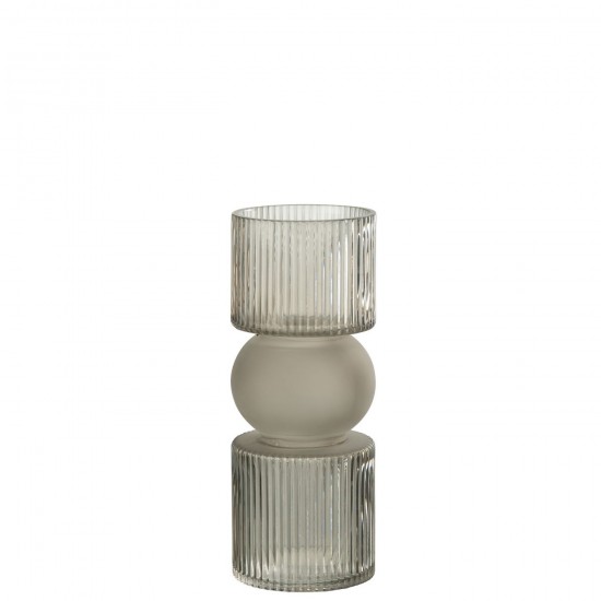 J Line Vase Chandelier Bonbon Verre Gris Small JLine 49601 by Jolipa 49601.