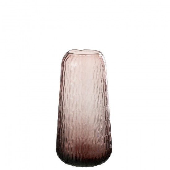 J Line Vase Lolita Verre Rose Large JLine 49612 by Jolipa 49612.