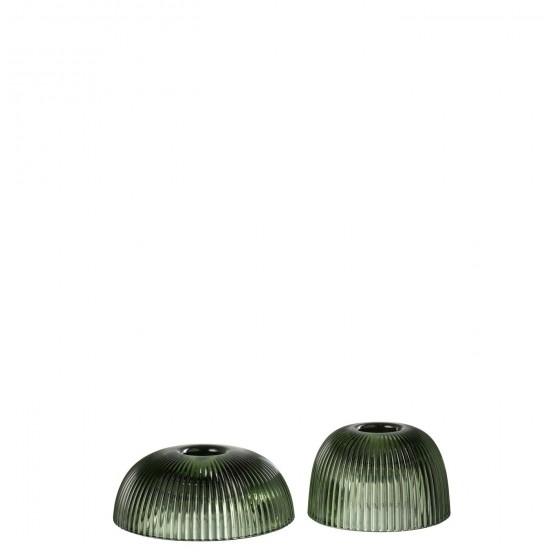 J Line Chandelier Canele Verre Vert JLine 49615 by Jolipa 49615 Assortiment de 2 pcs.