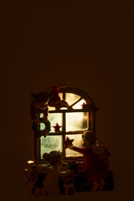 J-Line J Line anges statuettes Jolipa Anges Led Fenetre Resine Mix.