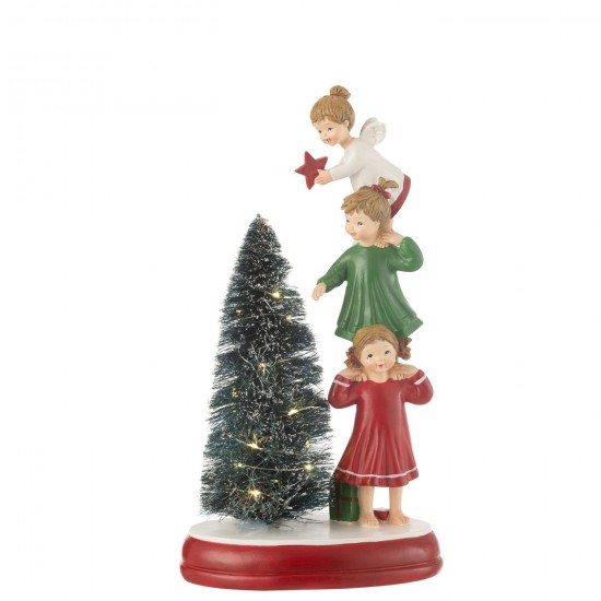 J Line Anges Led Sapin Resine Mix JLine 49745 by Jolipa 49745.