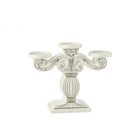 J Line Chandelier Dolomie Blanc Noir JLine 49765 by Jolipa 49765.