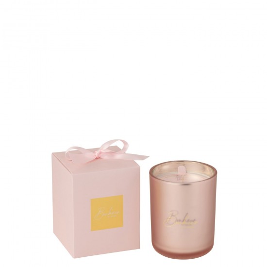 J Line Bougie Parfumee Bonheur Rose Large 65Heures JLine 49951 by Jolipa 49951.