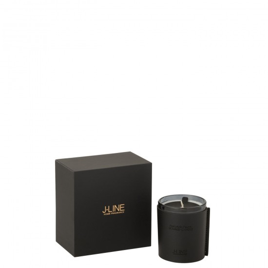 J Line Bougie Parfumee Cuir Noir 40Heures JLine 49975 by Jolipa 49975.