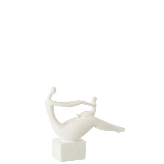J Line Maman+Enfant Sur Genoux Resine Mat Blanc L30xB9xH25 cm JLine 50006 by Jolipa 50006.