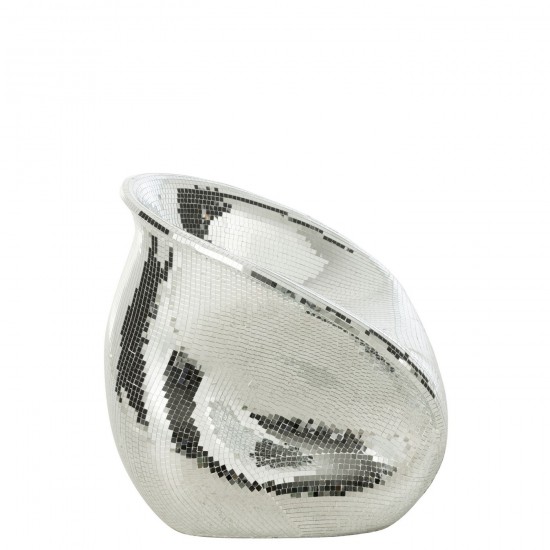 J-Line J Line chaises de repas Jolipa Chaise Miroir Resine Argent.