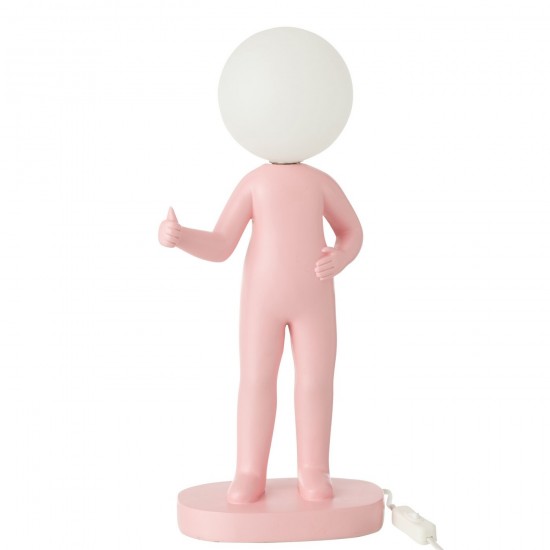 J Line Lampe Pouces Resine Rose L20xB14xH45 cm JLine 50032 by Jolipa 50032.