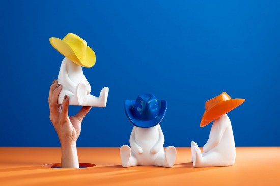 Jolipa Statue Cowboy Chapeau Resine Mix Assortiment De 3.