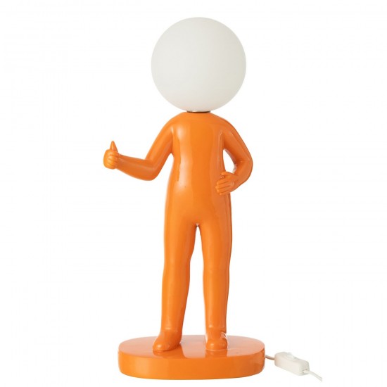 J Line Lampe Pouces Resine Orange L20xB14xH45 cm JLine 50041 by Jolipa 50041.